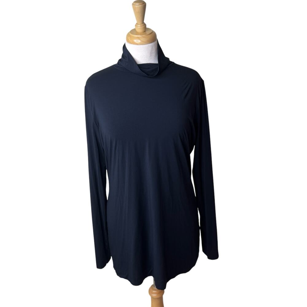 COMMANDO Black Turtleneck Long Blouse Size XL